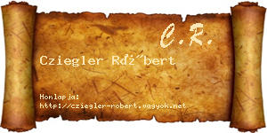 Cziegler Róbert névjegykártya