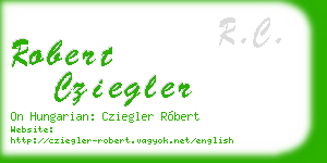 robert cziegler business card